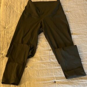 Aerie Offline High Waisted 7/8 Olive Green High-Waisted Leggings